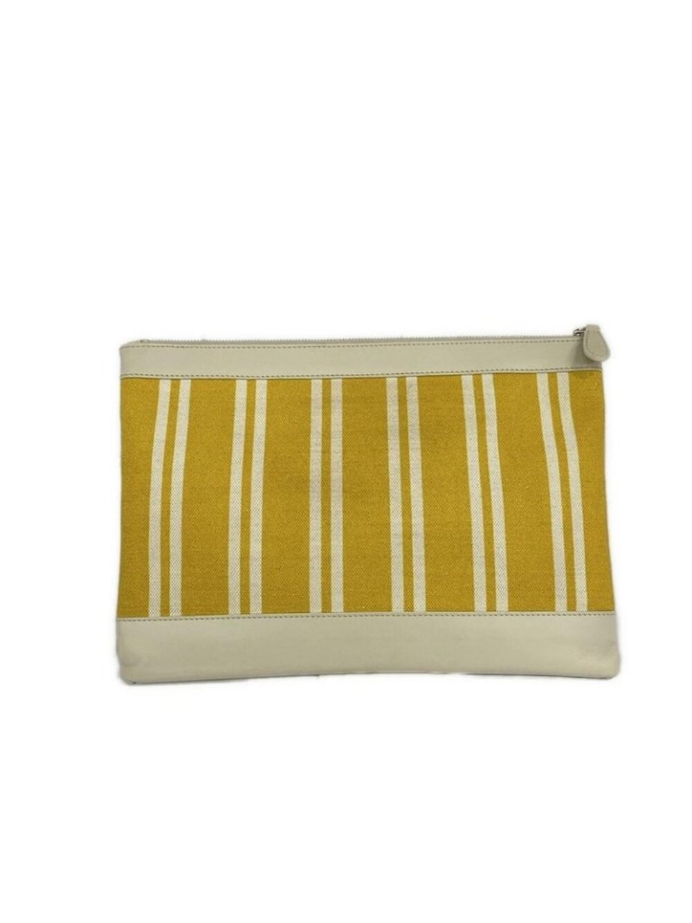 Balenciaga Clutch Navy Clip M Yellow White Leather - Picture 3 of 15